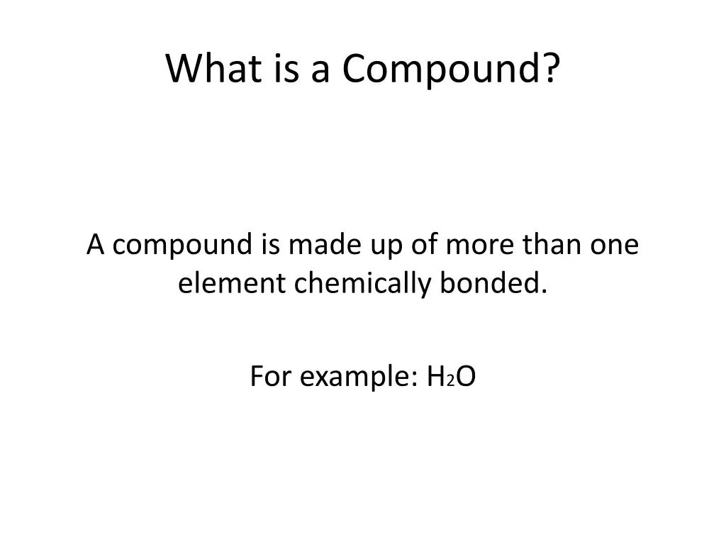 what is a compound