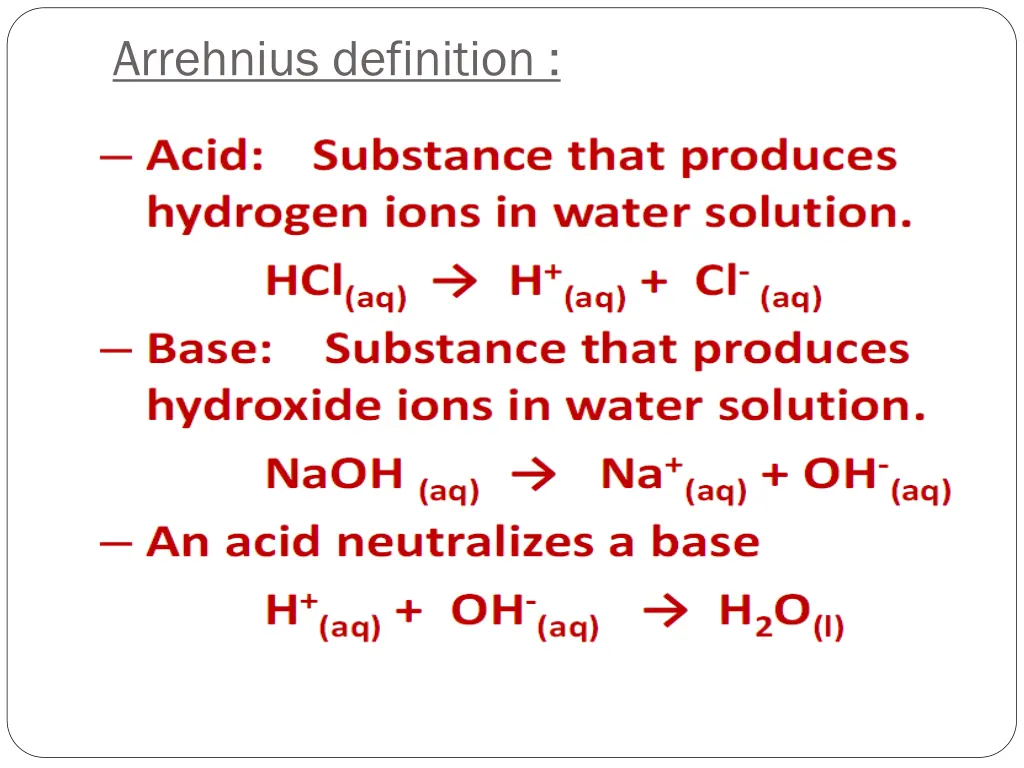 arrehnius definition