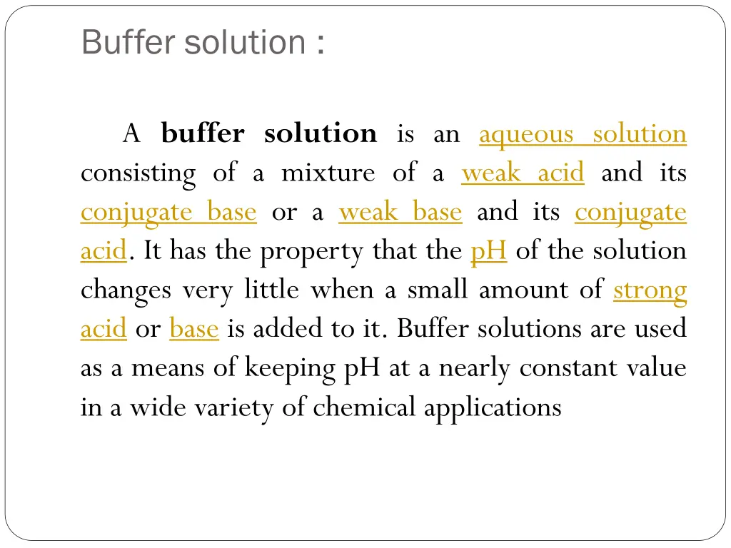 buffer solution