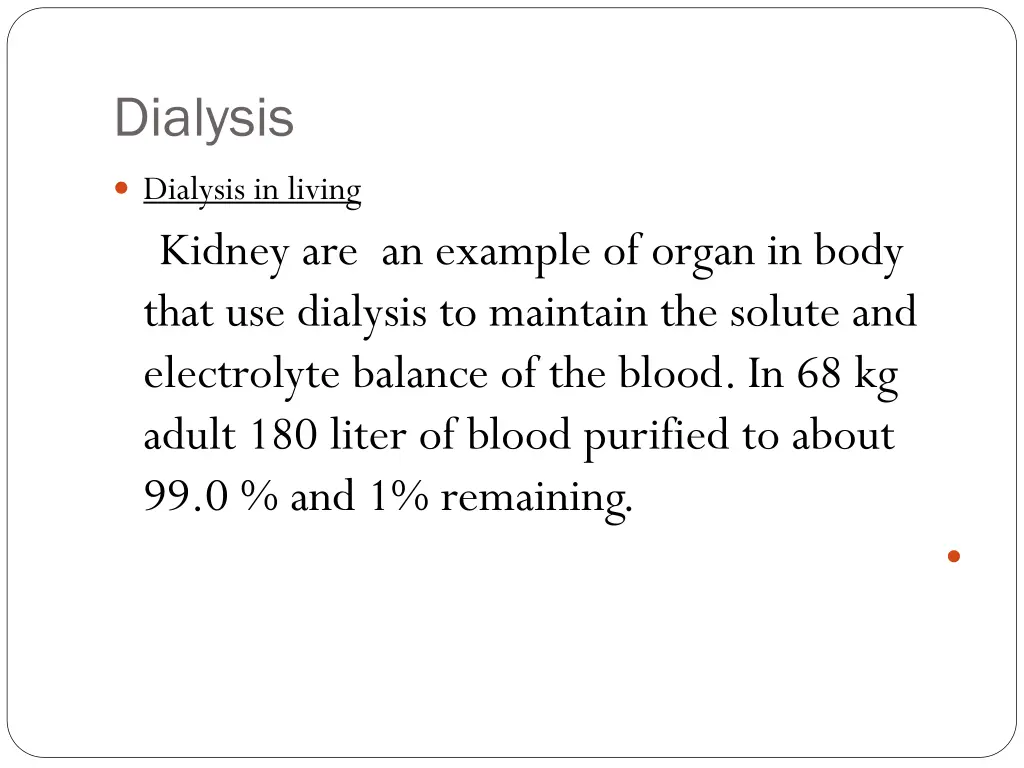 dialysis