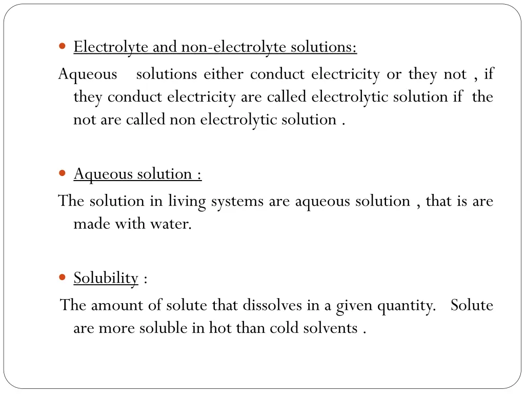 electrolyte and non electrolyte solutions aqueous