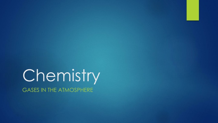 chemistry gases in the atmosphere