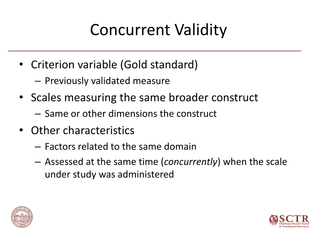 concurrent validity