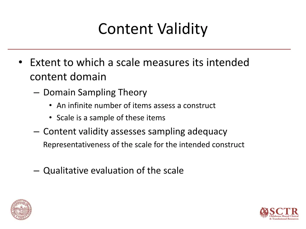 content validity