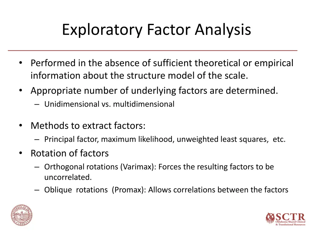 exploratory factor analysis