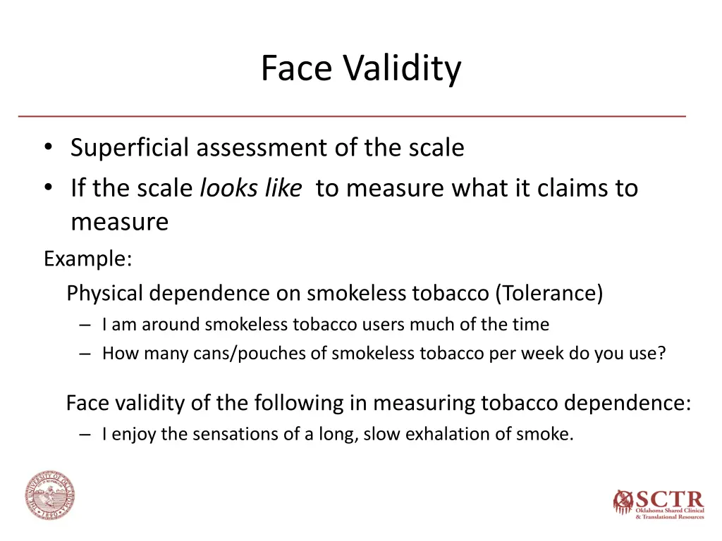 face validity