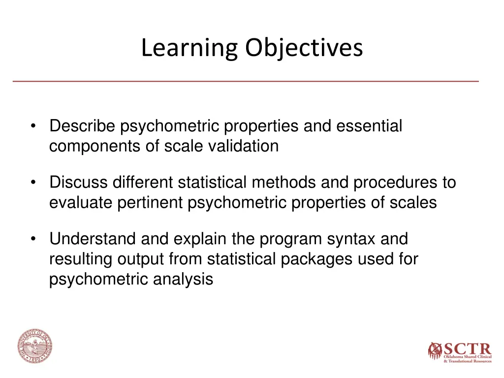 learning objectives