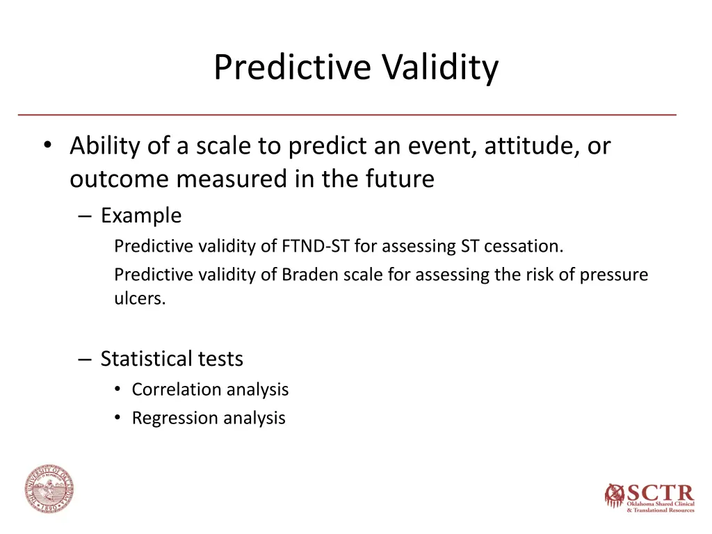 predictive validity