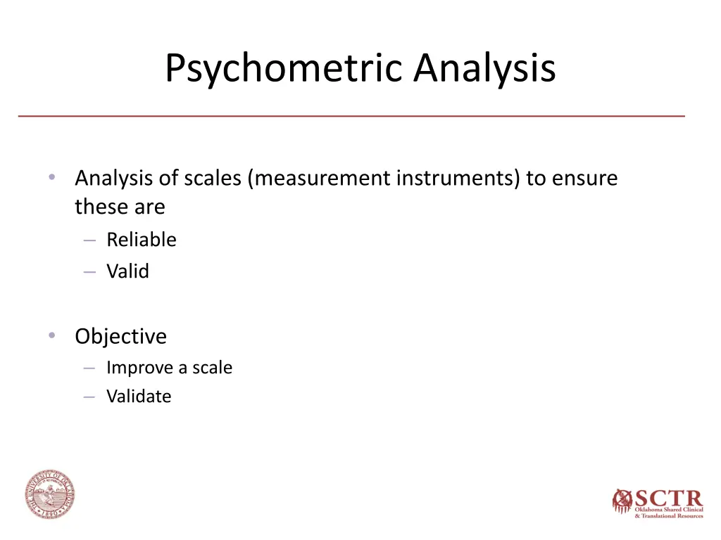 psychometric analysis