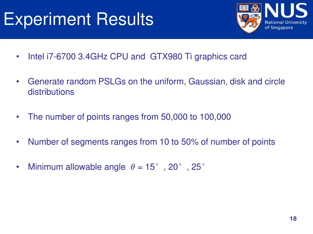 experiment results