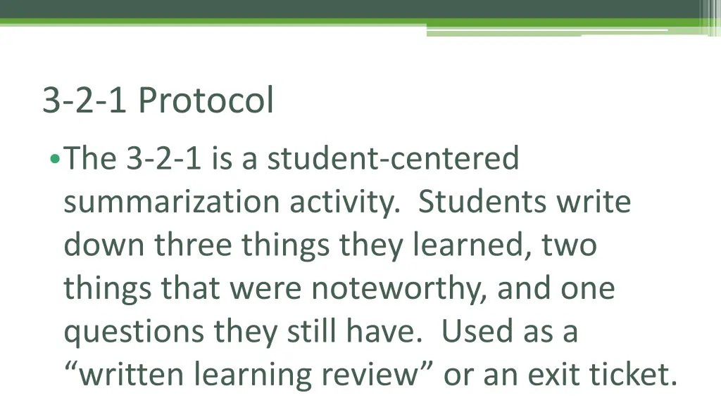 3 2 1 protocol