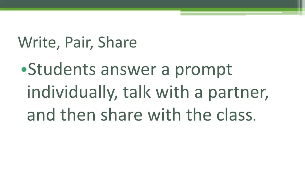 write pair share