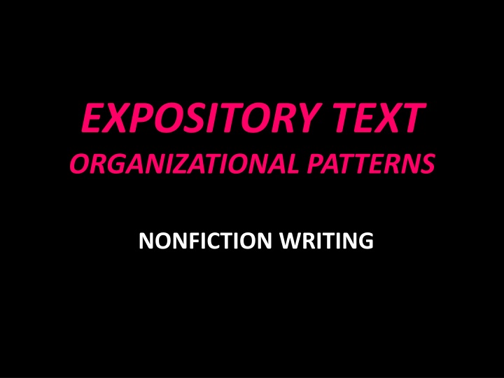 expository text organizational patterns