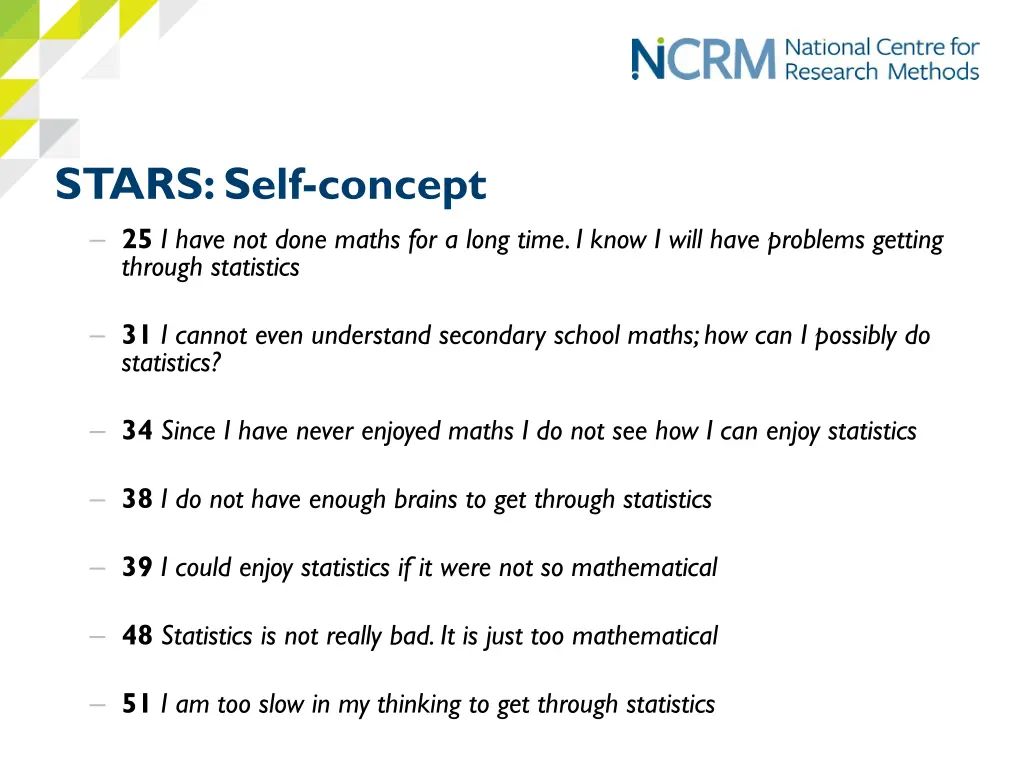 stars self concept 25 i have not done maths