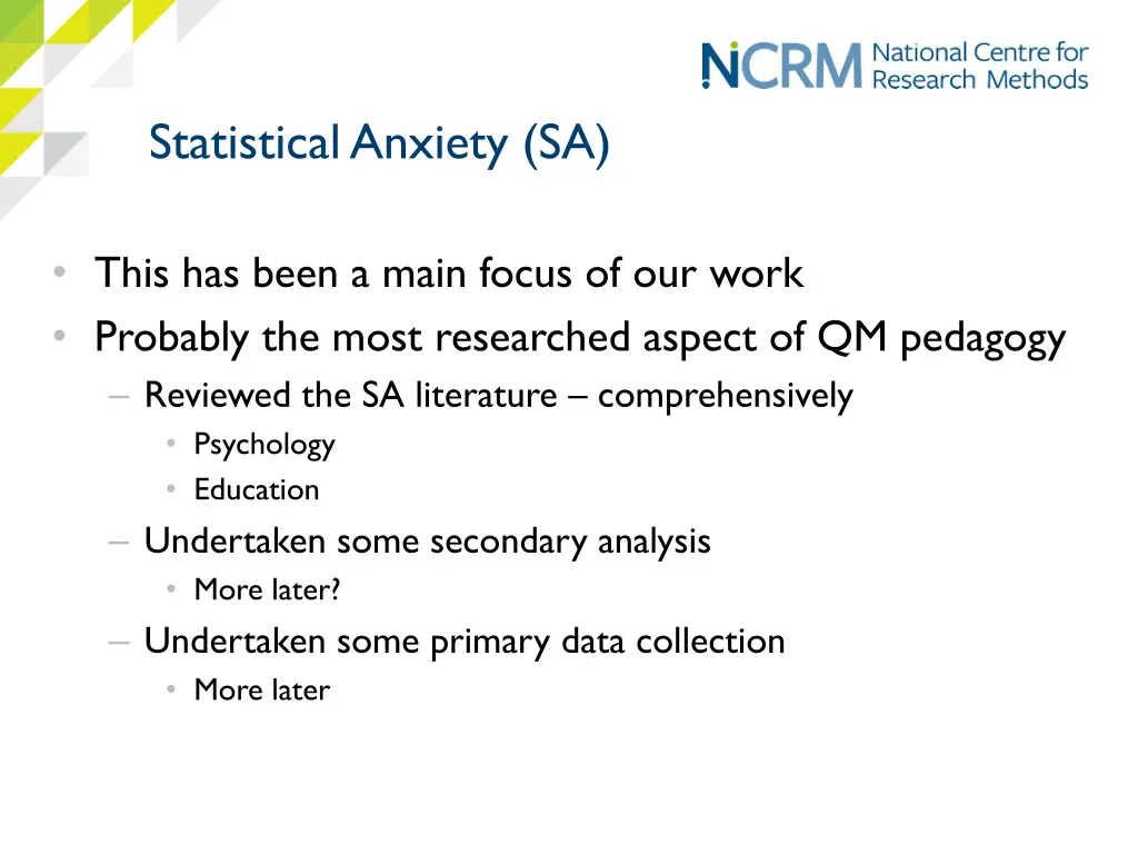 statistical anxiety sa