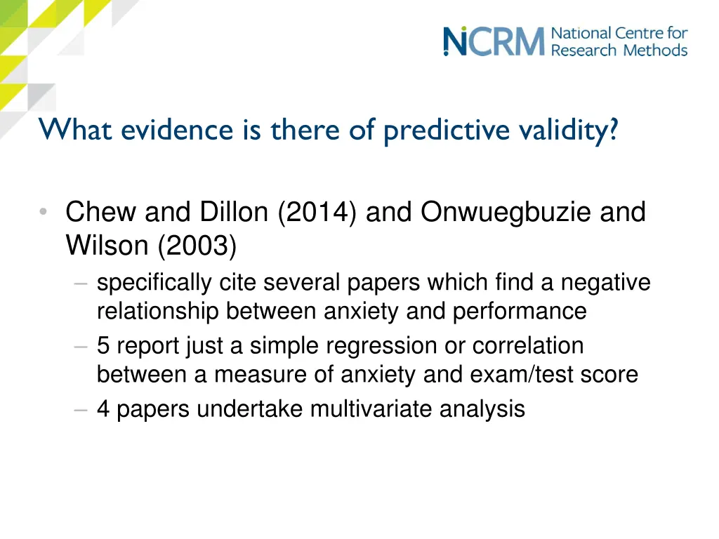 what evidence is there of predictive validity