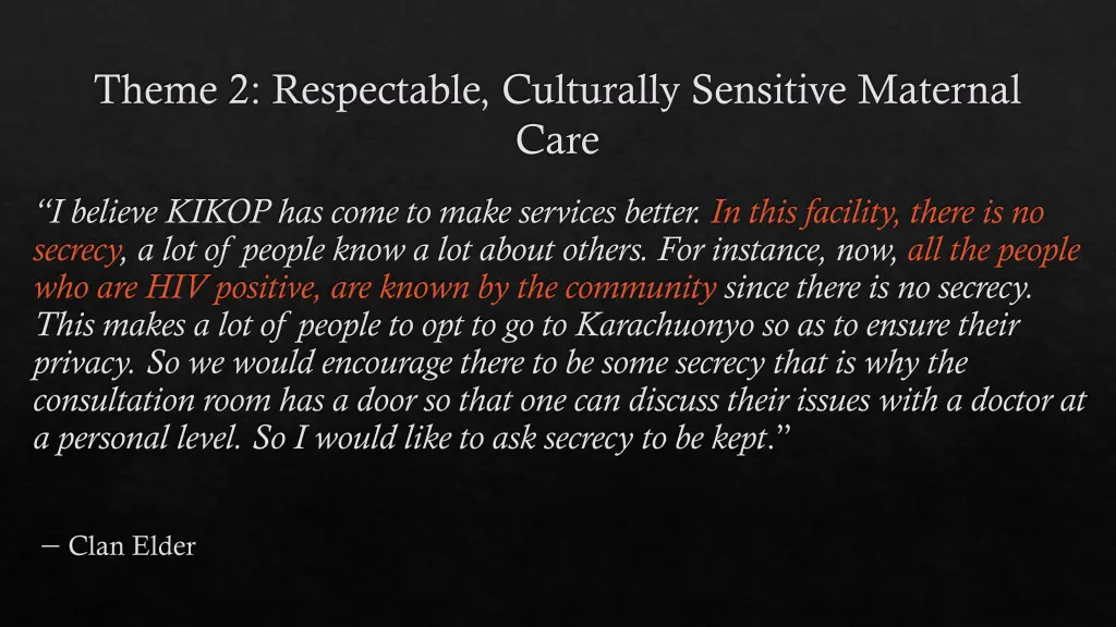 theme 2 respectable culturally sensitive maternal 1