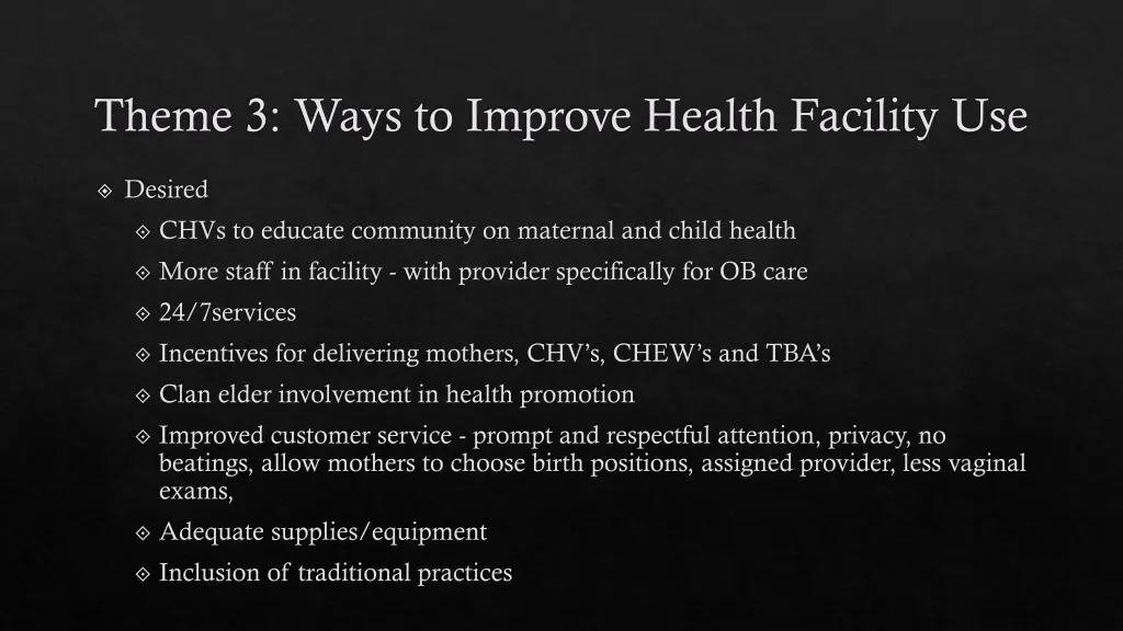 theme 3 ways to improve health facility use 2