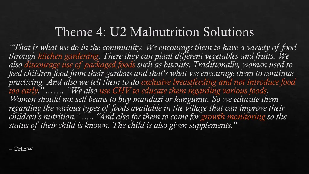 theme 4 u2 malnutrition solutions that is what