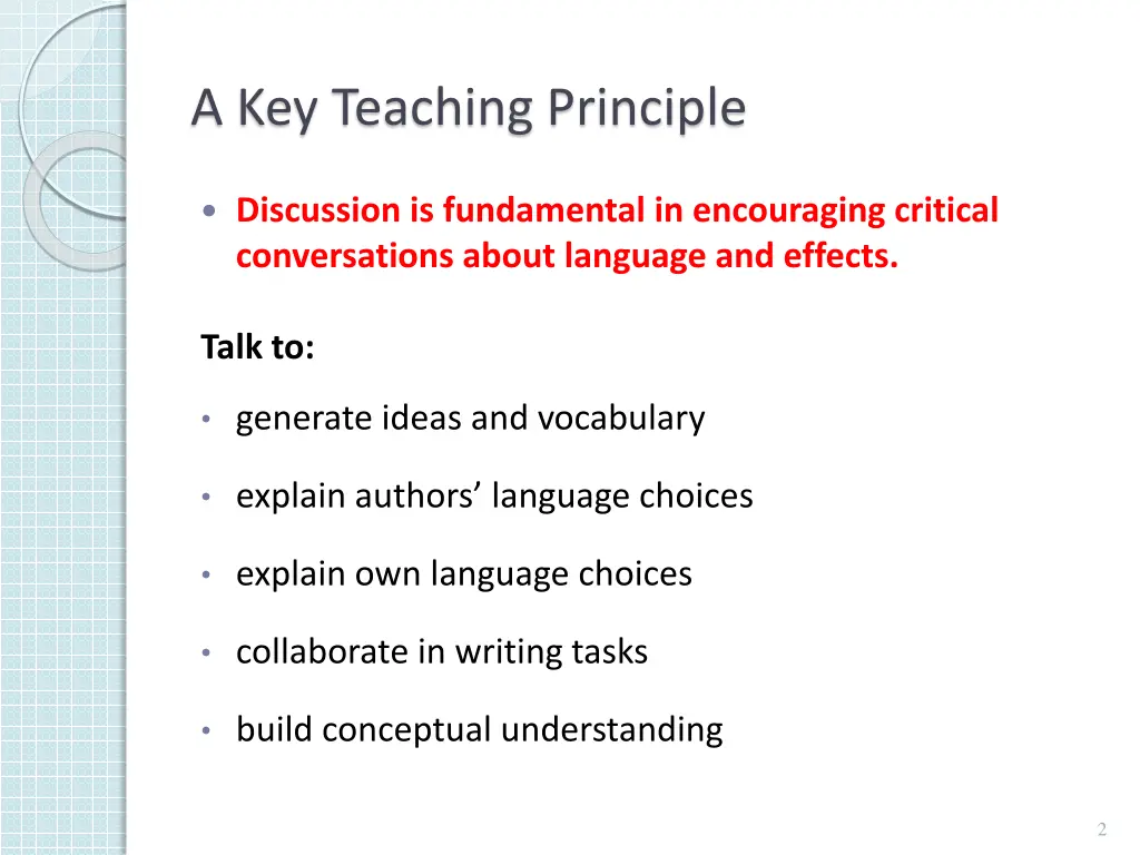 a key teaching principle