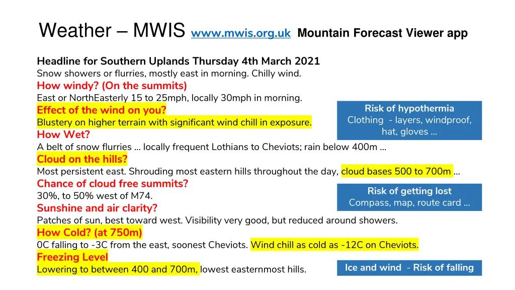 weather mwis www mwis org uk mountain forecast 1