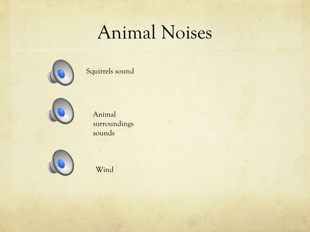 animal noises