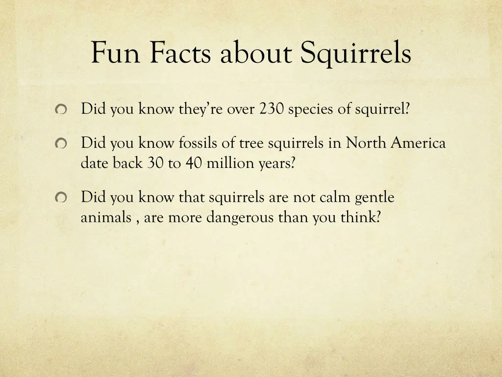 fun facts about squirrels