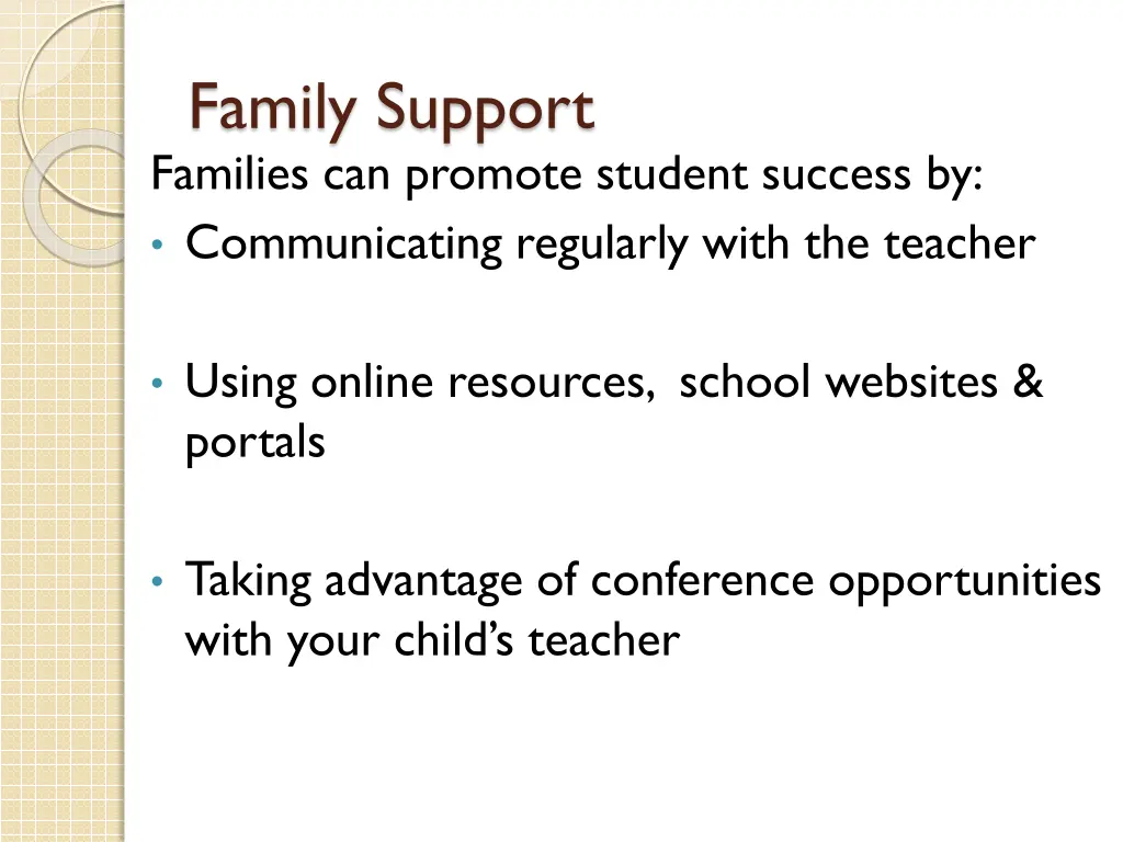 family support families can promote student