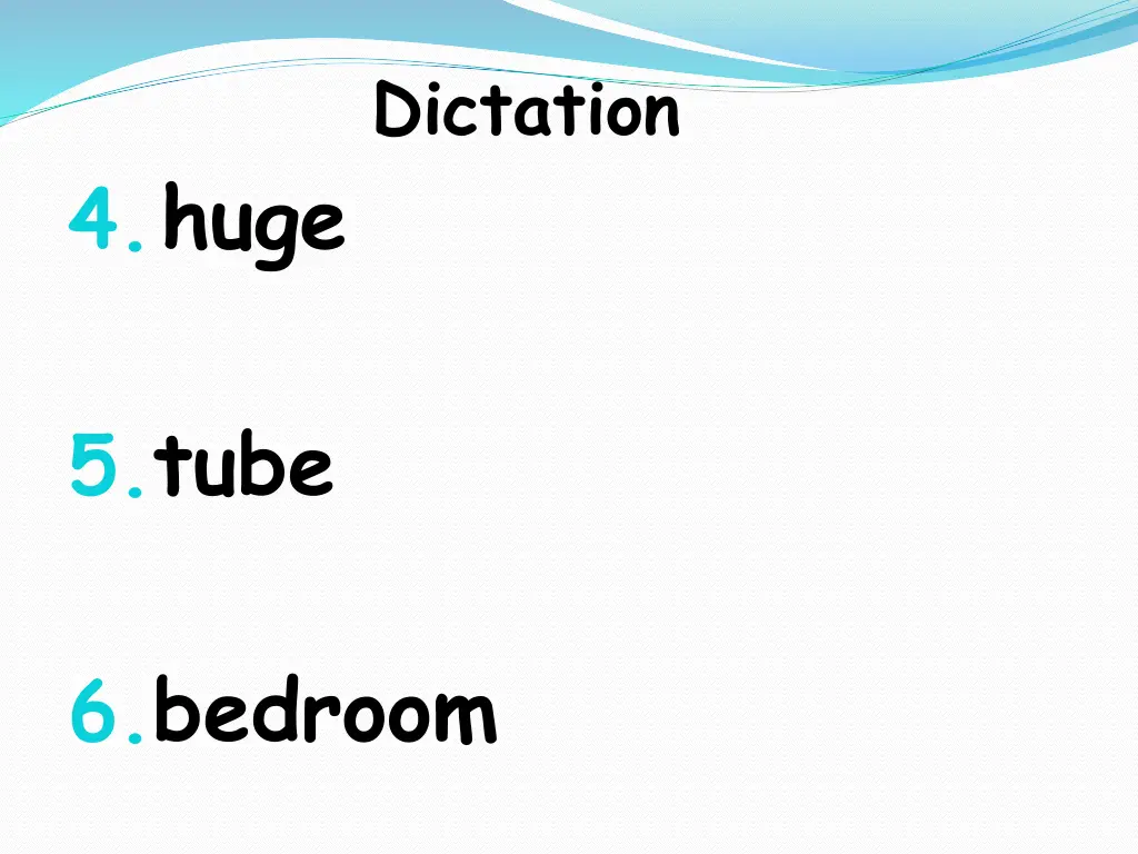 dictation 1