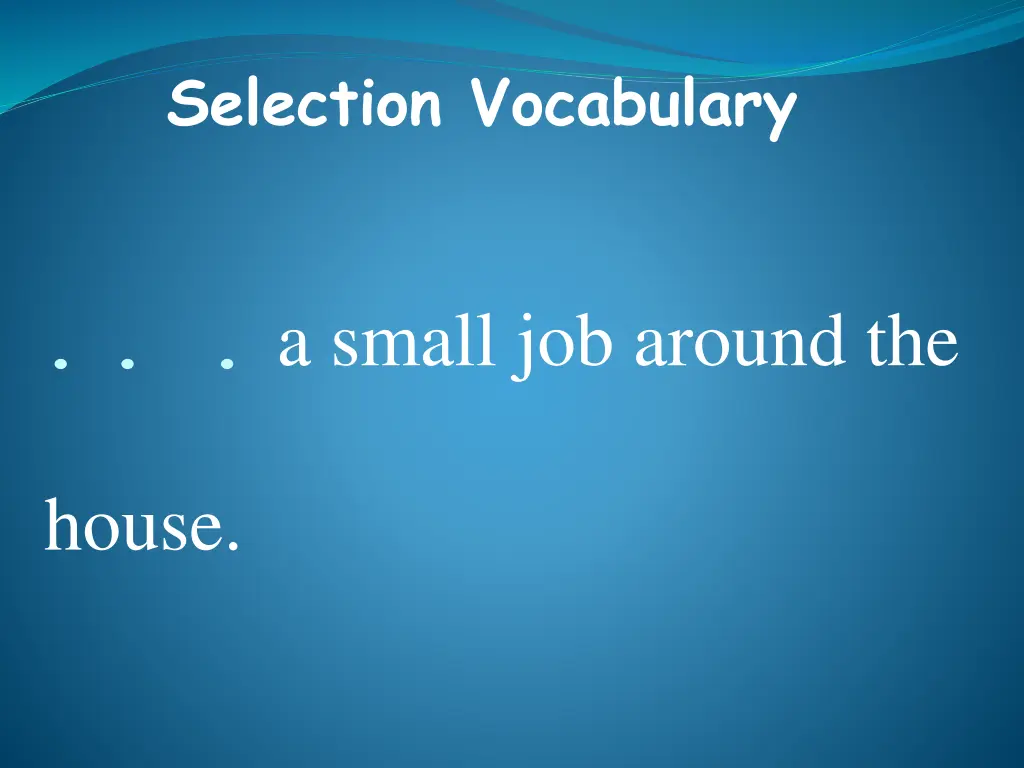 selection vocabulary 2