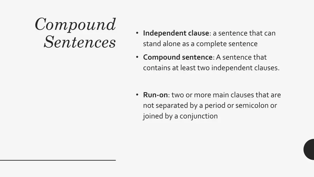 compound sentences