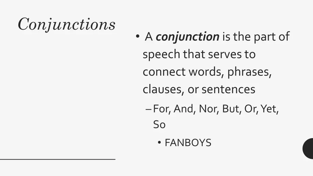 conjunctions