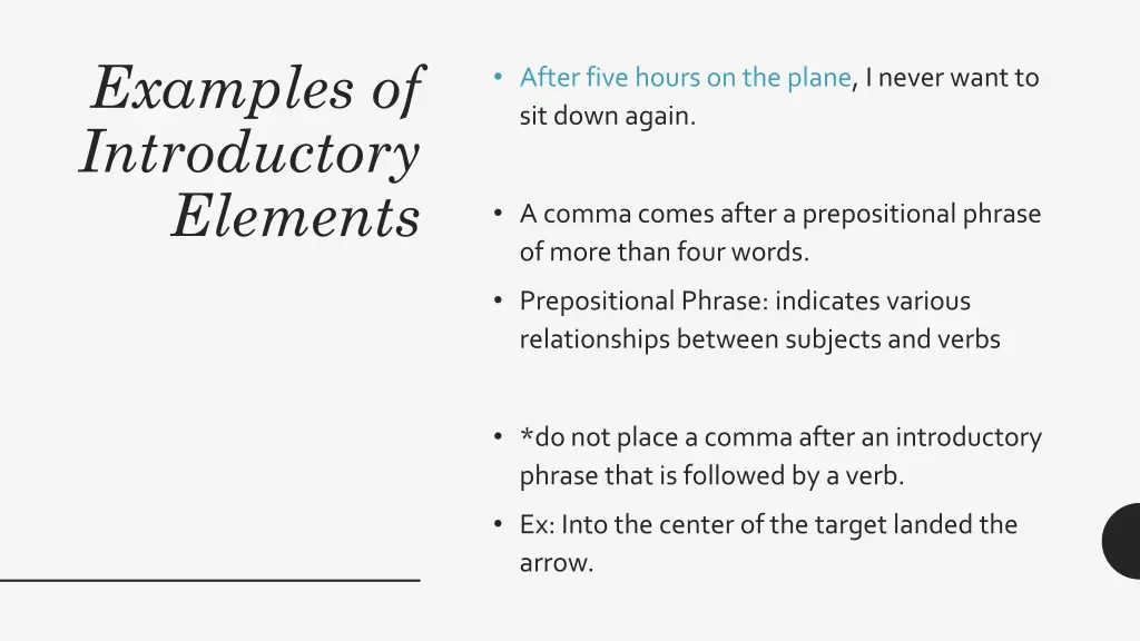 examples of introductory elements 1