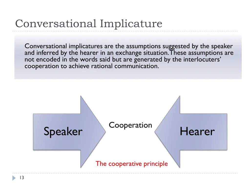 conversational implicature 1