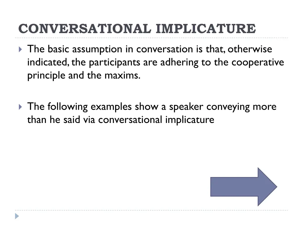 conversational implicature