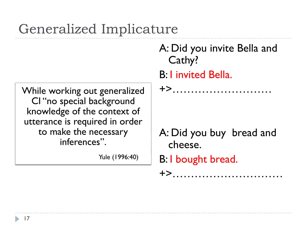 generalized implicature