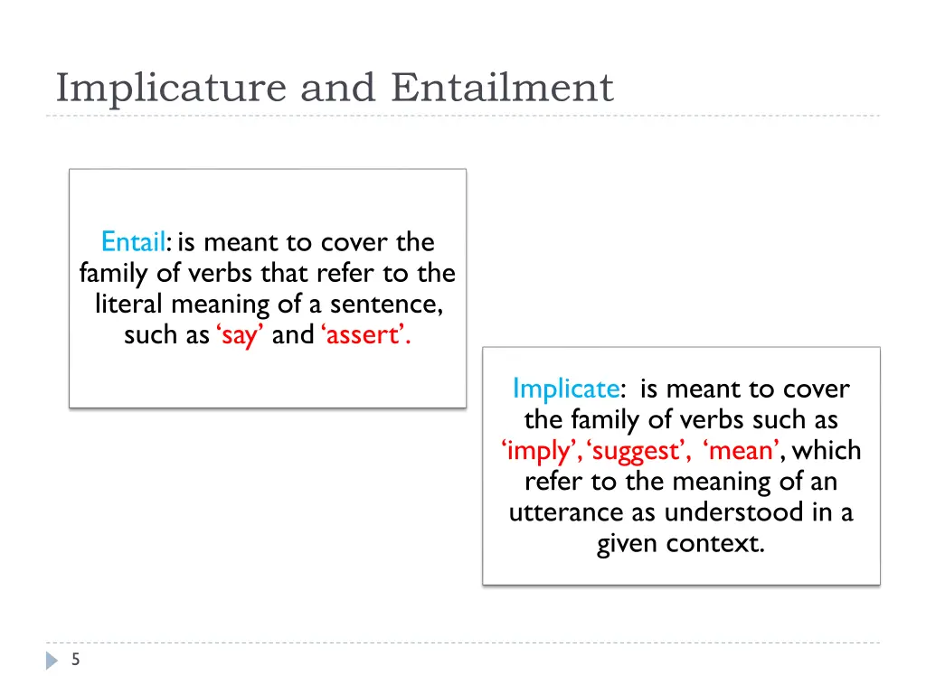 implicature and entailment 1