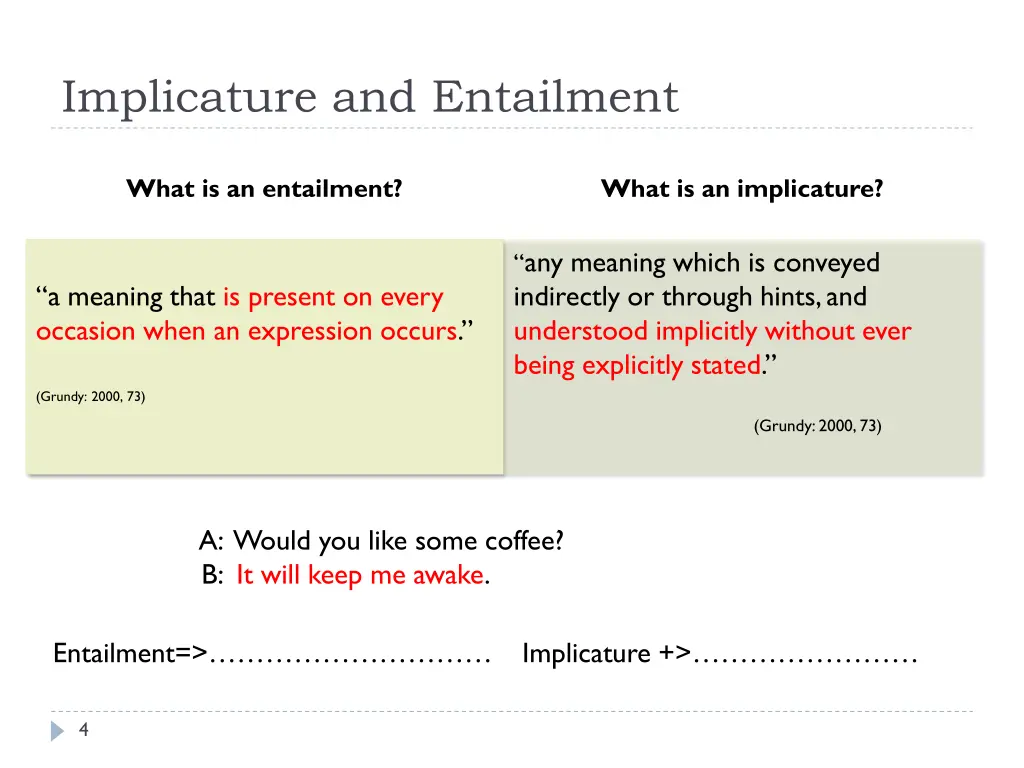 implicature and entailment