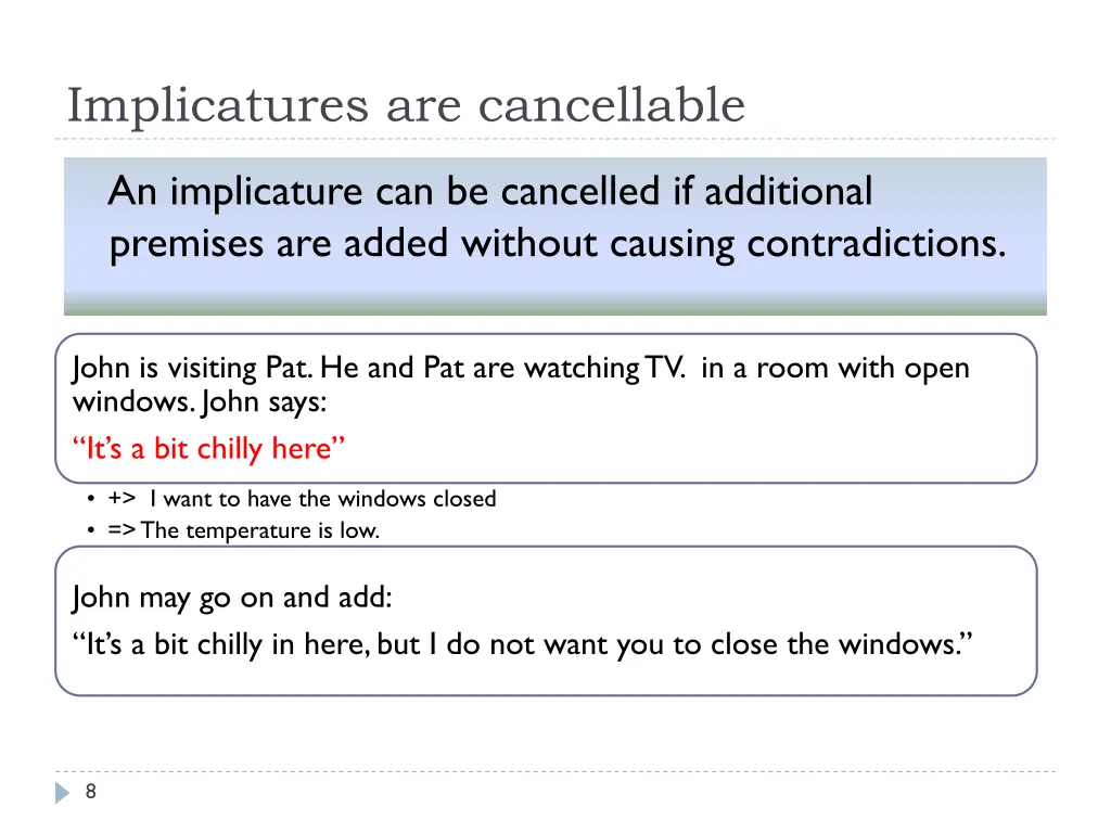 implicatures are cancellable