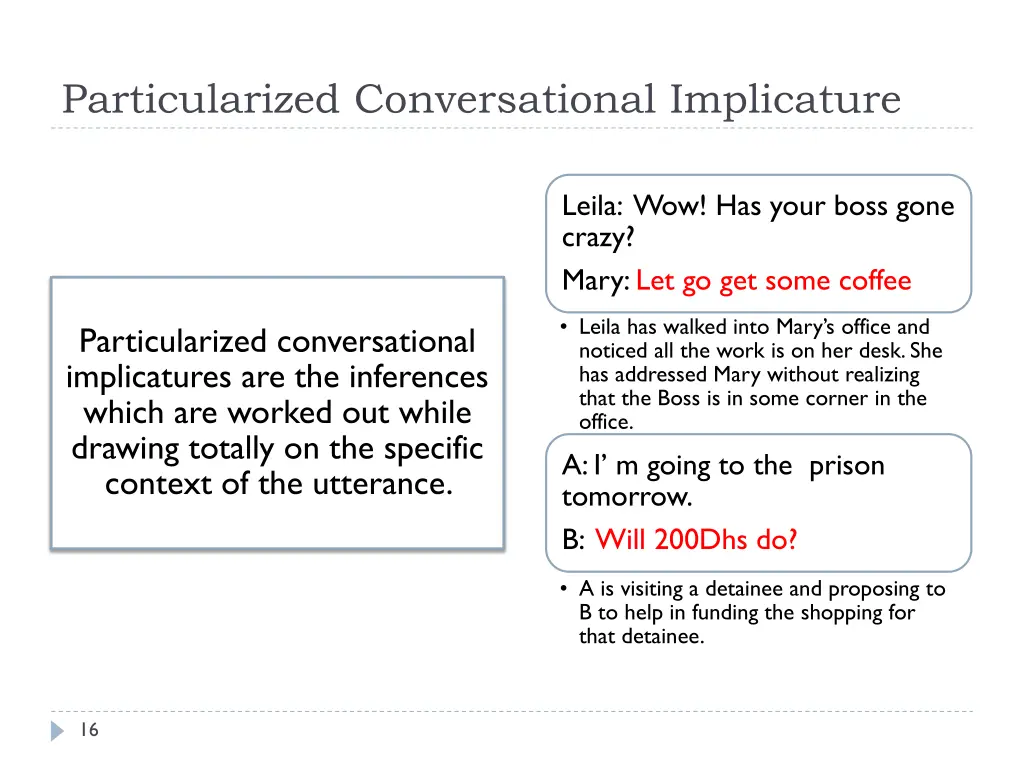 particularized conversational implicature