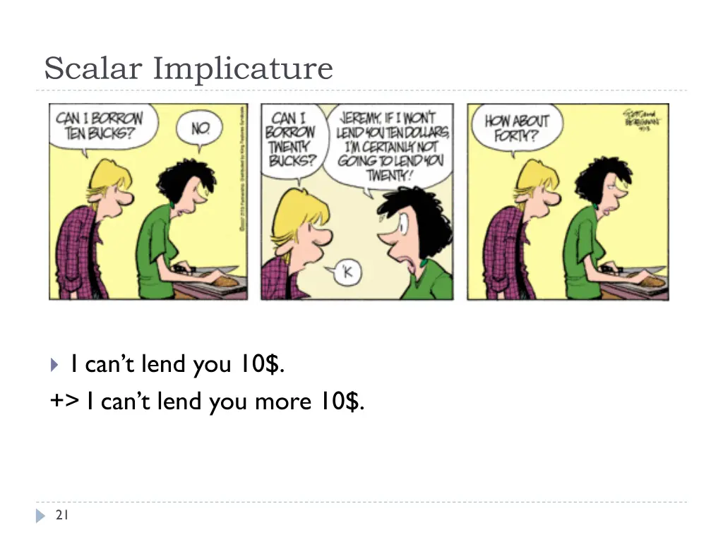 scalar implicature 1