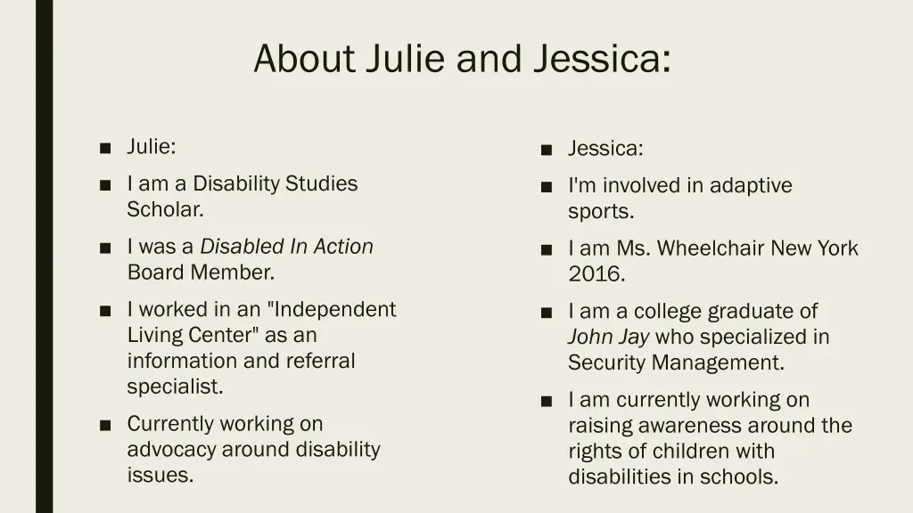 about julie and jessica