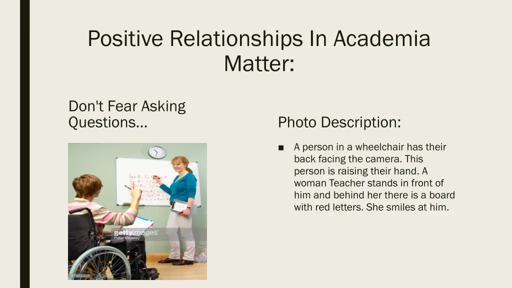 positive relationships in academia matter