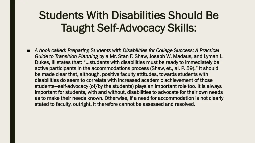 students with disabilities should be students