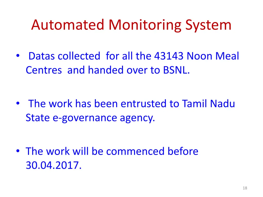 automated monitoring system