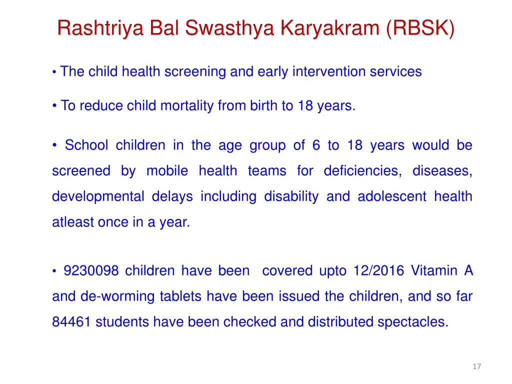 rashtriya bal swasthya karyakram rbsk