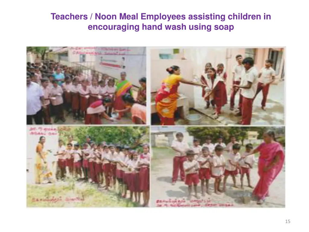 teachers noon meal employees assisting children