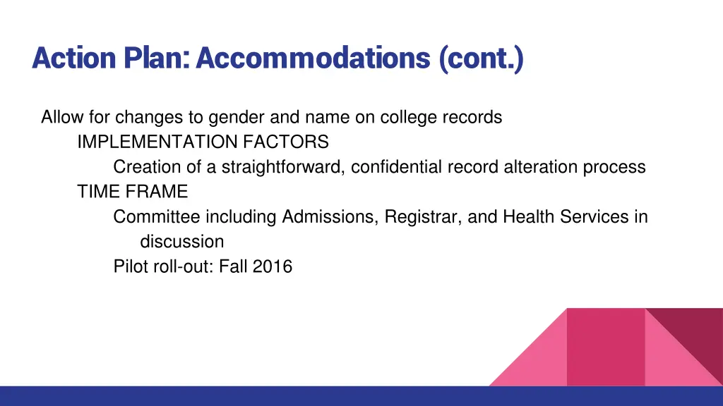 action plan accommodations cont