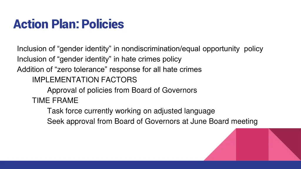 action plan policies