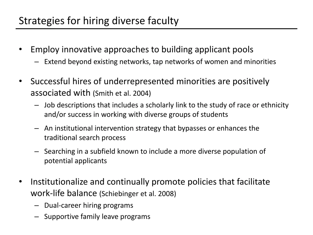 strategies for hiring diverse faculty